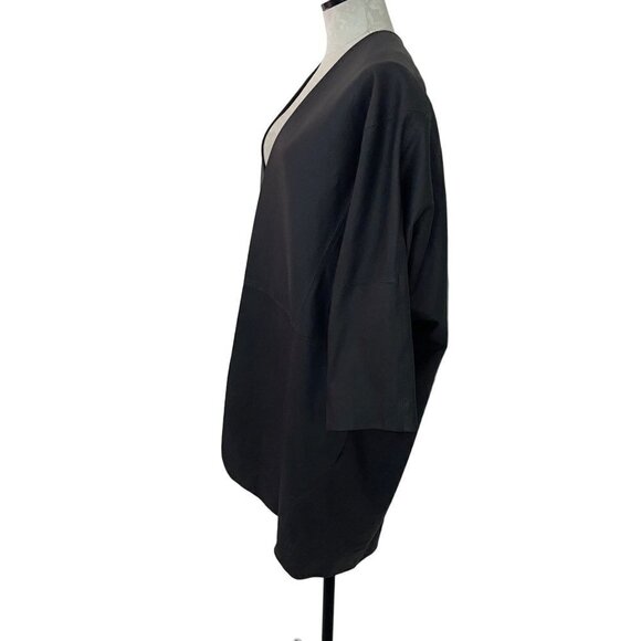 Vince Womens Jacket Size Small Gray Goat Leather Open Front Lined - Picture 2 of 15